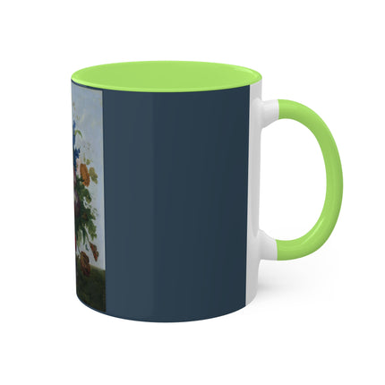Bouquet of Flowers and a Nest by Sebastian Wegmayr Colorful Mugs, 11oz