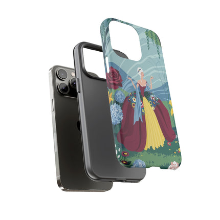 🌹🌿 The Willow Garden Promenade Phone Case – Art Deco Floral Elegance