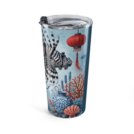 Lionfish & Lantern Tumbler 20oz – Mystical Ocean & Asian Harmony