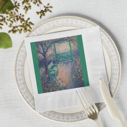 The Artist’s Garden by Theodore Earl Butler White Coined Napkins