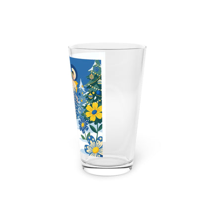 💙🌼 The Bluebell Christmas Promenade Pint Glass – Art Deco Holiday Fantasy