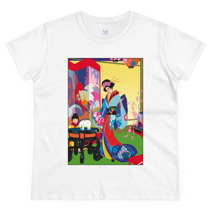 A Timeless Journey by Umberto Brunelleschi Women's Midweight Cotton Tee