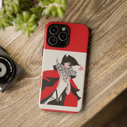 Crimson Masquerade Phone Case – Dramatic Grace & Bold Elegance