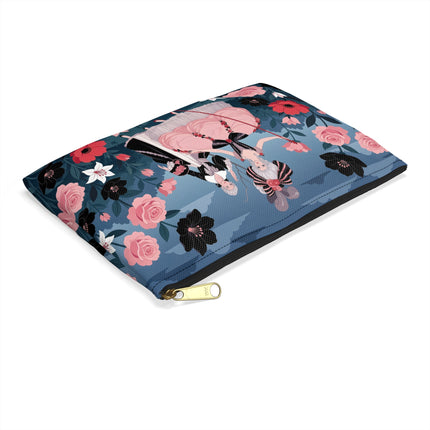 🌹🎭 The Rose Masquerade Promenade Accessory Pouch – Art Deco Floral Elegance