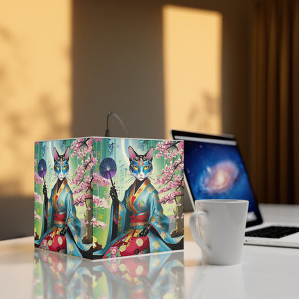 Cyberpunk Geisha Light Cube Lamp