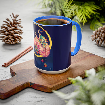 Moonlit Reflections Colorful Mug (11oz, 15oz) – Celestial Elegance, Art Deco Beauty & Dreamy Style