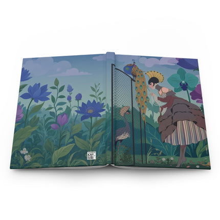 🦚🌺 The Lady Of The Peacock Conservatory Hardcover Journal – Art Deco Garden Elegance