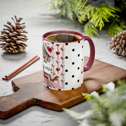 Fashionably Yours, XOXO Colorful Mugs (11oz, 15oz)
