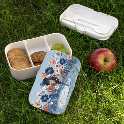 ☂️🌺 The Lady Of The Traveling Garden Bento Lunch Box – Art Deco Floral Adventure