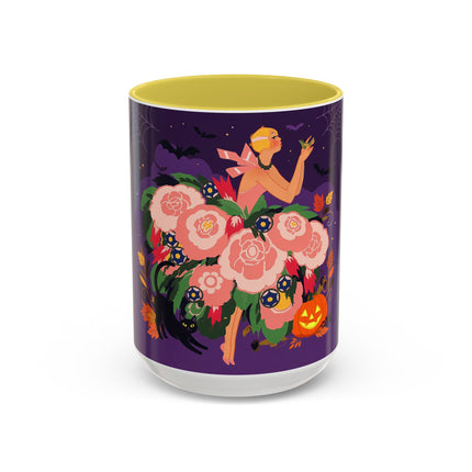 🌹🎃 The Lady Of The Haunted Rose Garden Colorful Mug – Romantic Halloween Charm