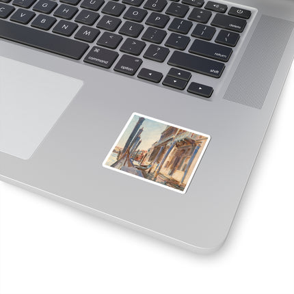Gondola Moorings on the Grand Canal by John Singer Sargent Kiss-Cut Stickers (4 Sizes)