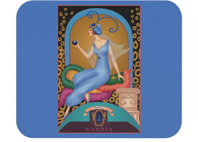 September & Sapphire (from the Gem Series) by Sofia Chiostri Mouse Pad, Rectangle