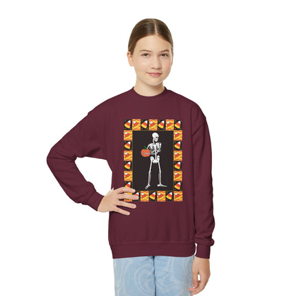 Candy Corn Skeleton Youth Crewneck Sweatshirt