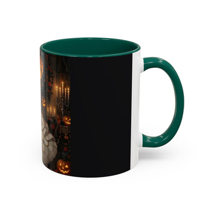 🌙🎃 The Moonlit Pumpkin Parlor Colorful Mug – Elegant Halloween Charm