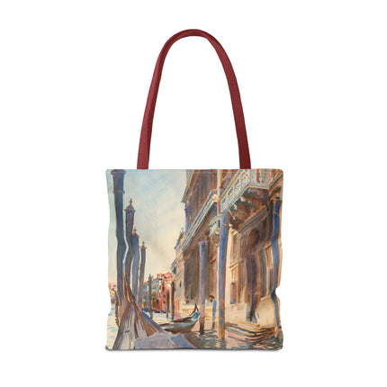 Gondola Moorings on the Grand Canal by John Singer Sargent Tote Bag (AOP)