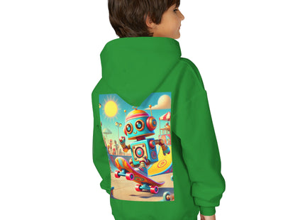 Skate Park Robot Youth Heavy Blend Hooded Sweatshirt