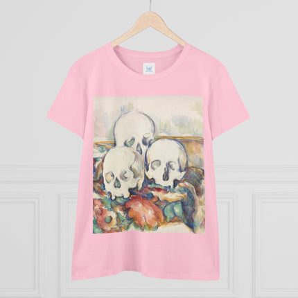 The Three Skulls by Paul Cézanne Women's Midweight Cotton Tee