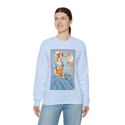 The Enchanting Painter: A Fairy's Artistic Touch Heavy Blend™ Crewneck Sweatshirt