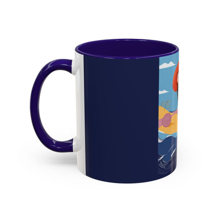 Beachside Promenade Colorful Mugs – Chic Summer Stroll & Coastal Glamour