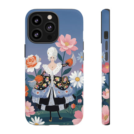 🌸🎀 The Grand Floral Promenade Phone Case – Art Deco Fashion Fantasy