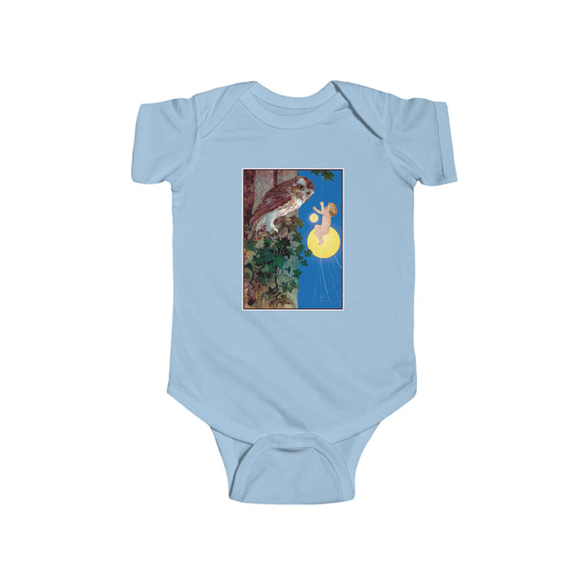 Hark, Mister Owl! Baby Bodysuit – Moonlit Owl & Enchanted Storybook Scene
