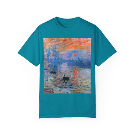 Sunrise by Claude Monet Unisex Garment-Dyed T-shirt