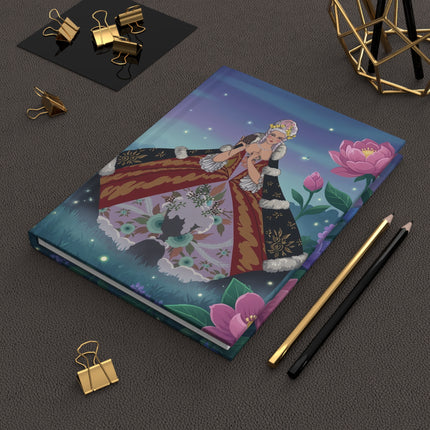 🌙✨ The Lady Of The Firefly Garden Hardcover Journal – Art Deco Moonlit Elegance