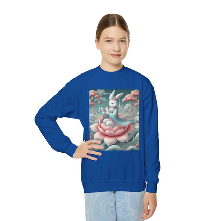 Lotus Garden Melody Youth Crewneck Sweatshirt – Serenity, Harmony & Dreamlike Beauty