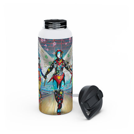 Samurai Robot Angels Stainless Steel Water Bottle