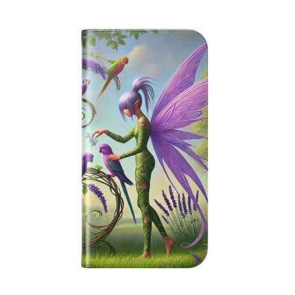 🧚🦜 Lavender-Winged Fairy Flip Case – Dreamy Elegance & Spring Whimsy