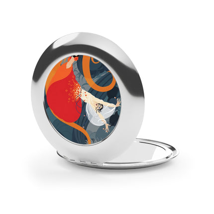 Flame of the Tempest Compact Mirror – Fiery Drama & Elemental Grace