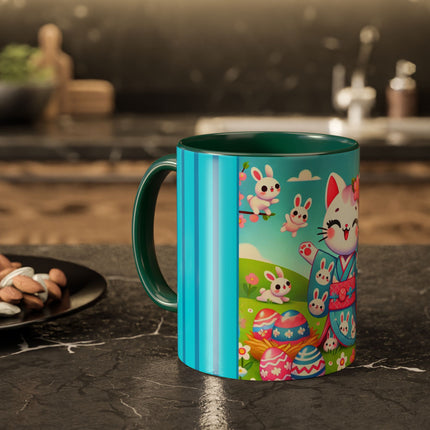Springtime Kitten’s Easter Joy Colorful Mugs (11oz, 15oz)