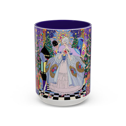 🎄✨ The Lady Of The Christmas Ornament Colorful Mug – Art Deco Holiday Fantasy