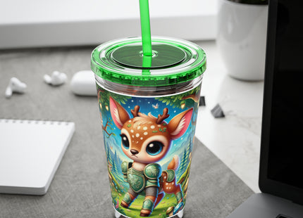 Fawn Defender Sunsplash Tumbler with Straw, 16oz