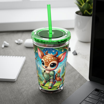 Fawn Defender Sunsplash Tumbler with Straw, 16oz