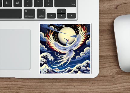 Majestic White Crane Die-Cut Magnets (5 Sizes)