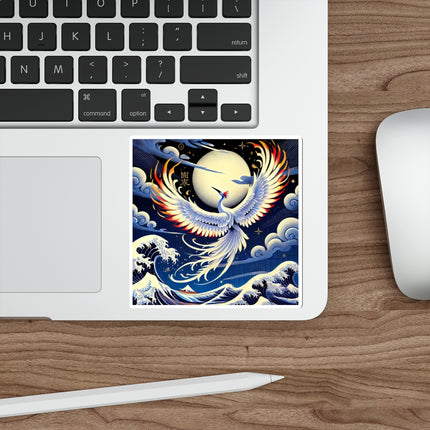 Majestic White Crane Die-Cut Magnets (5 Sizes)