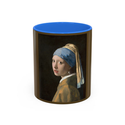 Girl with a Pearl Earring by Johannes Vermeer Colorful Mugs (11oz, 15oz)