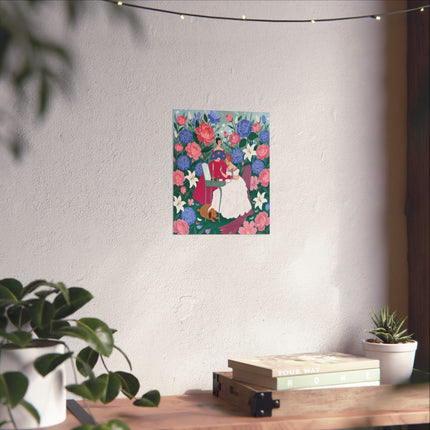 🌸💎 The Garden Of Little Treasures Matte Vertical Poster – Art Deco Floral Elegance