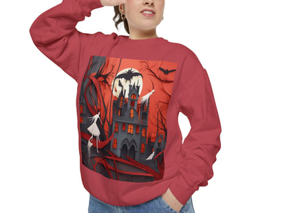Halloween Night Scene Unisex Garment-Dyed Sweatshirt