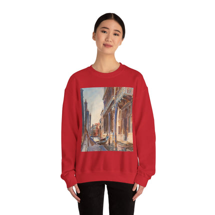 Gondola Moorings on the Grand Canal by John Singer Sargent Heavy Blend™ Crewneck Sweatshirt