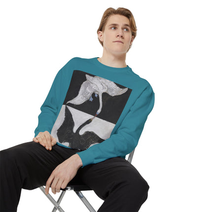 The Swan by Hilma af Klint Garment-Dyed Sweatshirt