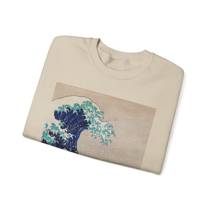 The Great Wave off Kanagawa by Katsushika Hokusai Heavy Blend™ Crewneck Sweatshirt