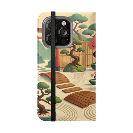 🏹🌸 Archer Kitten in the Zen Garden Flip Case – Focus, Whimsy & Zen Balance