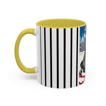 Elegant Winter Woman in Sleigh Colorful Mugs (11oz, 15oz)