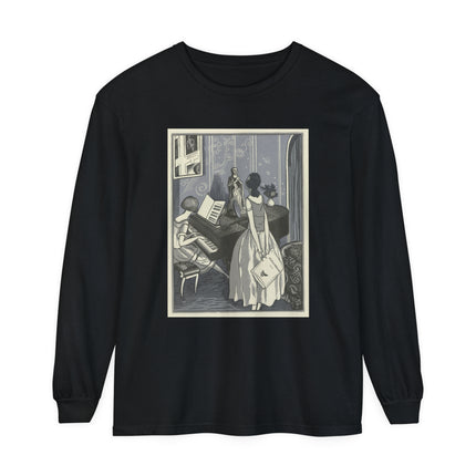 Piano et chant by Fernand Siméon Garment-dyed Long Sleeve T-Shirt