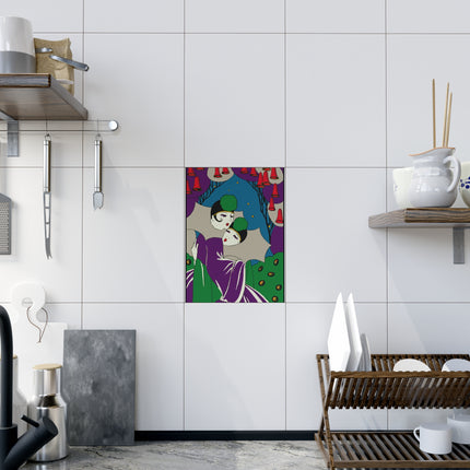Two Pierrots Ceramic Tile