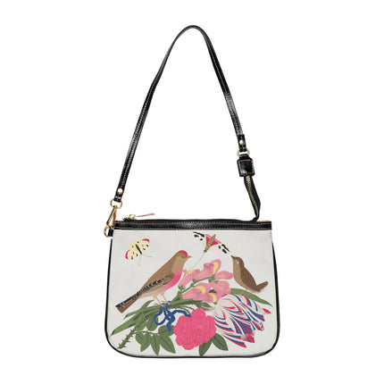 Pink-Breasted Bird & Wren Shoulder Bag – Spring Joy & Timeless Charm