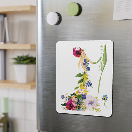 Blooming Splendor: A Floral Transformation Die-Cut Magnets(5 Sizes)