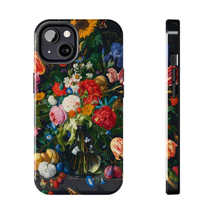 🌺🌙 The Midnight Garden Abundance Phone Case – Art Deco Floral Still Life